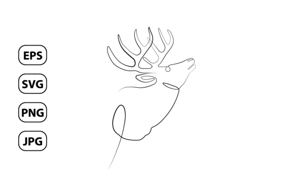 Download One Line Art Deer Graphic - Premium Resources