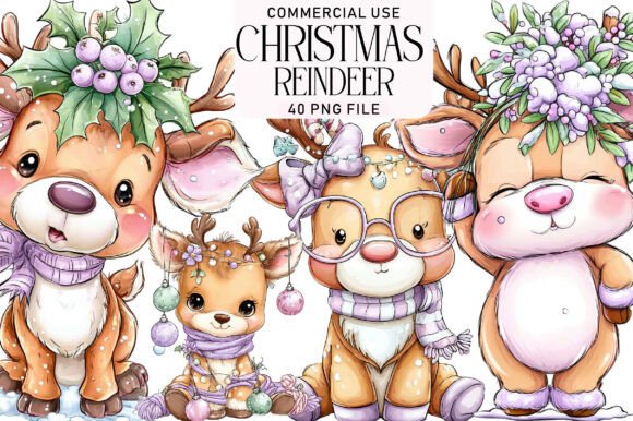 Download Funny Christmas Reindeer Clipart - Deer clipart Collection