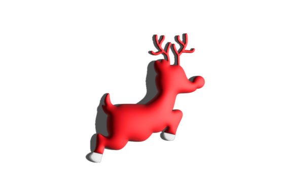 Download 3d Christmas Deer Graphic Design Vector - Premium Resources