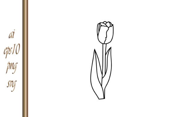 Download Outline Tulip Doodle Flower Line Vector - Line vector Collection