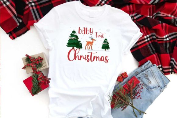 Download Baby 1st Christmas Deer Graphic - Premium Bundle